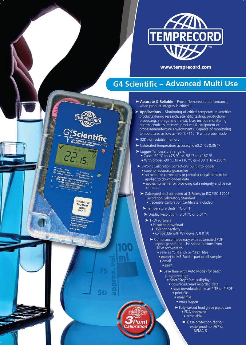 G4 Scientific data logger Temprecord