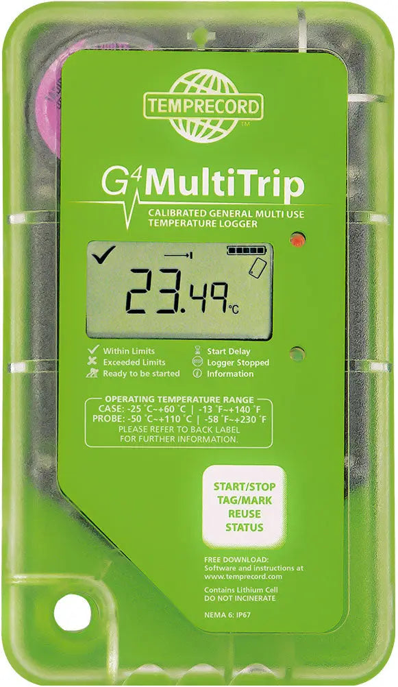 G4 Multitrip Temperature Data Logger Temprecord