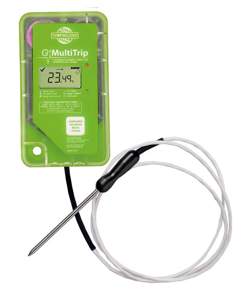 G4 Multitrip temperature handle probe with stainless steel probe Temprecord